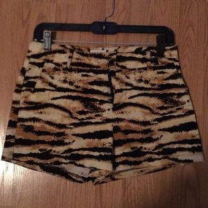 Tiger print shorts